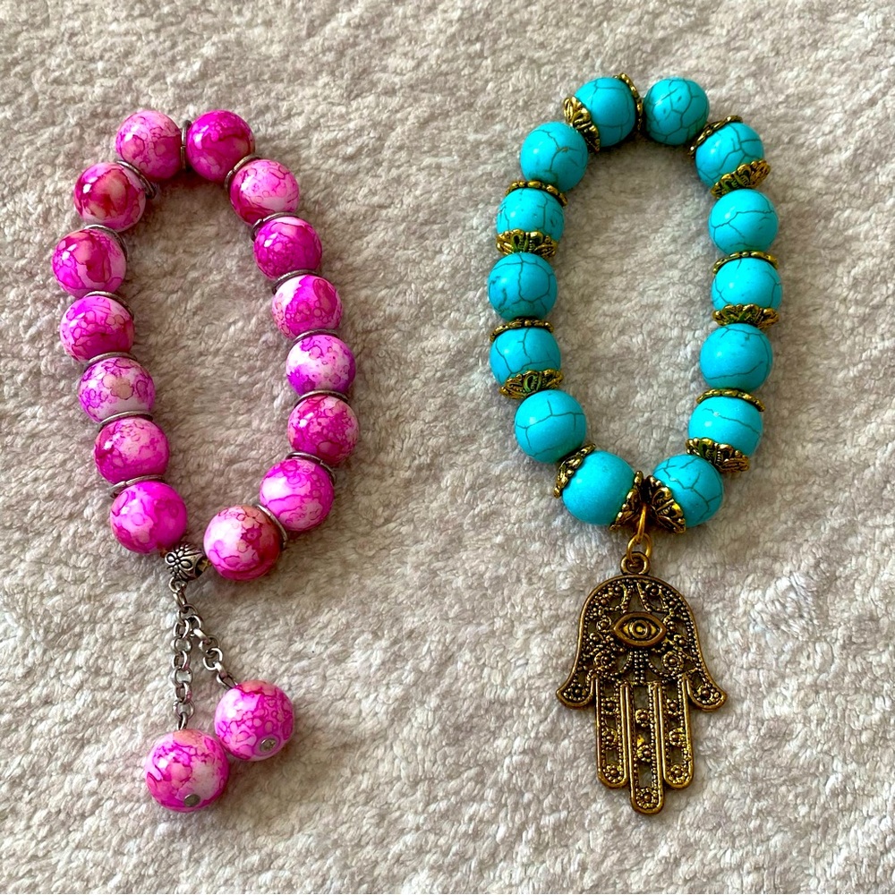 Five Hamsa Hands Bracelet